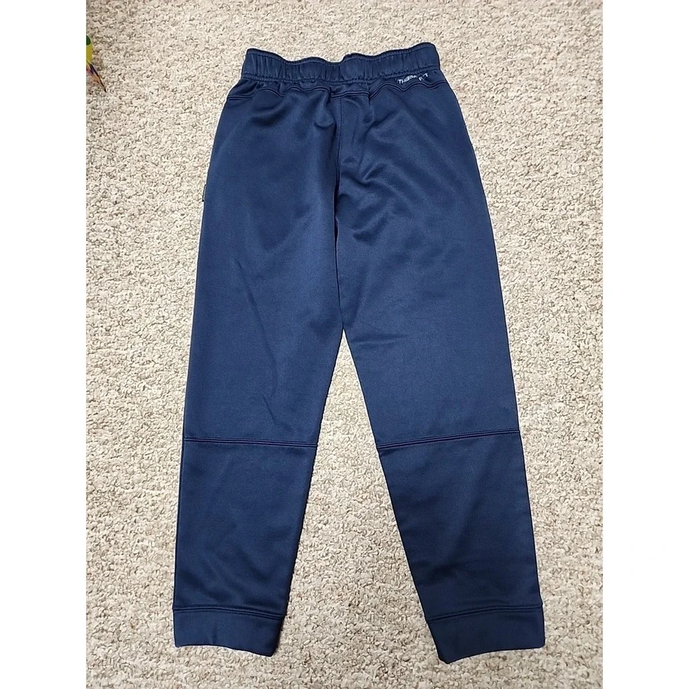 Nike Boys Michigan Sweatpants Joggers Size Large Blue On Field Therma Fit **